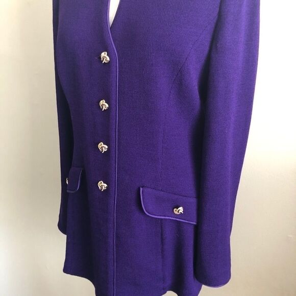 St. John Purple Jacket Blazer NWT $850 - Picture 4 of 8